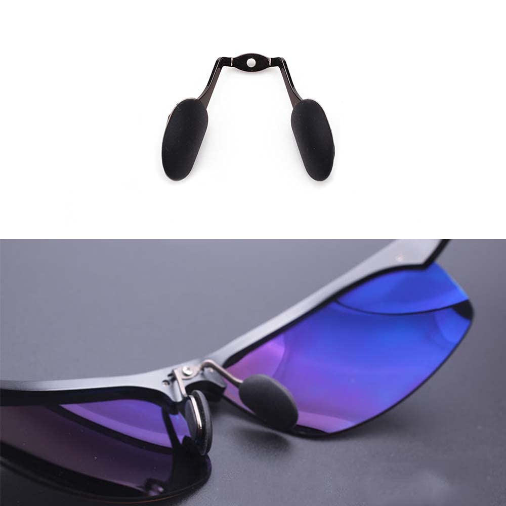 Stainless steel eyeglass nose pad holder (snap-on)