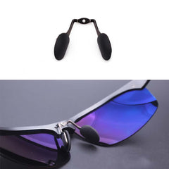 Stainless steel eyeglass nose pad holder (snap-on)