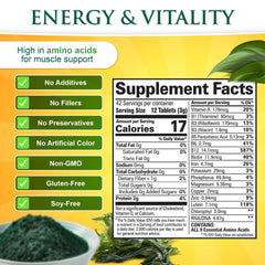 Chlorella and spirulina blend in tablets