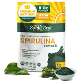 Sunlit Spirulina Powder Organic USDA label on jar