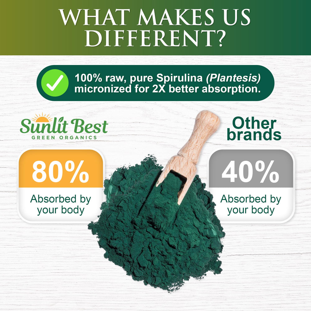 Non-GMO gluten-free spirulina powder container