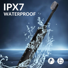Rechargeable SUNPRO toothbrush charging port and battery indicator