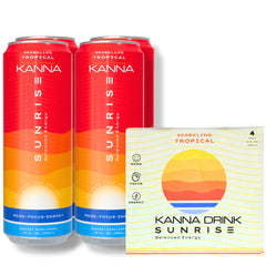 Sunrise Balanced Energy Kanna drink can with sparkling mood support and clean-label energy.