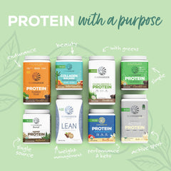 Scoop of Sunwarrior Beauty Greens Collagen Booster unflavored