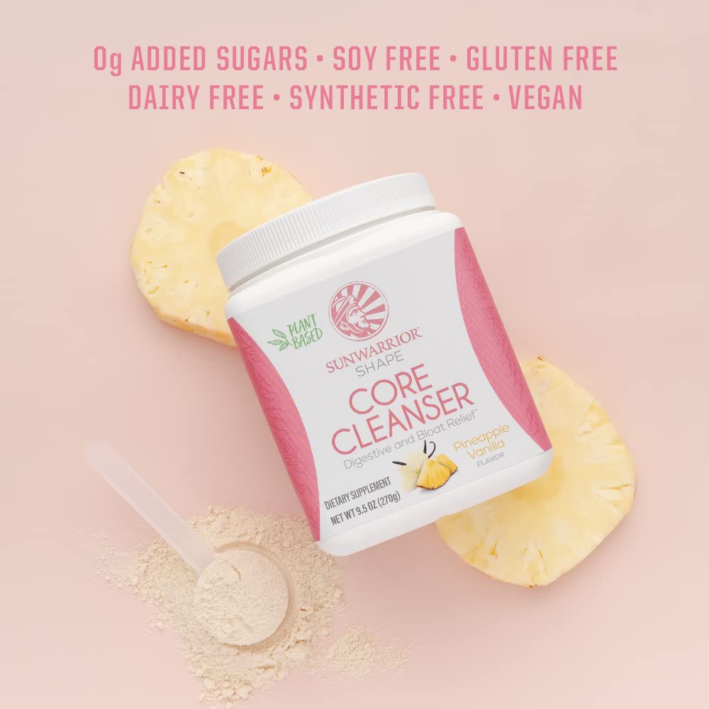 Sunwarrior Digestive Enzymes Probiotics Botanicals label showing clean ingredients.