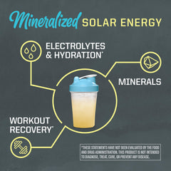 Serving suggestion with glass of water and drops