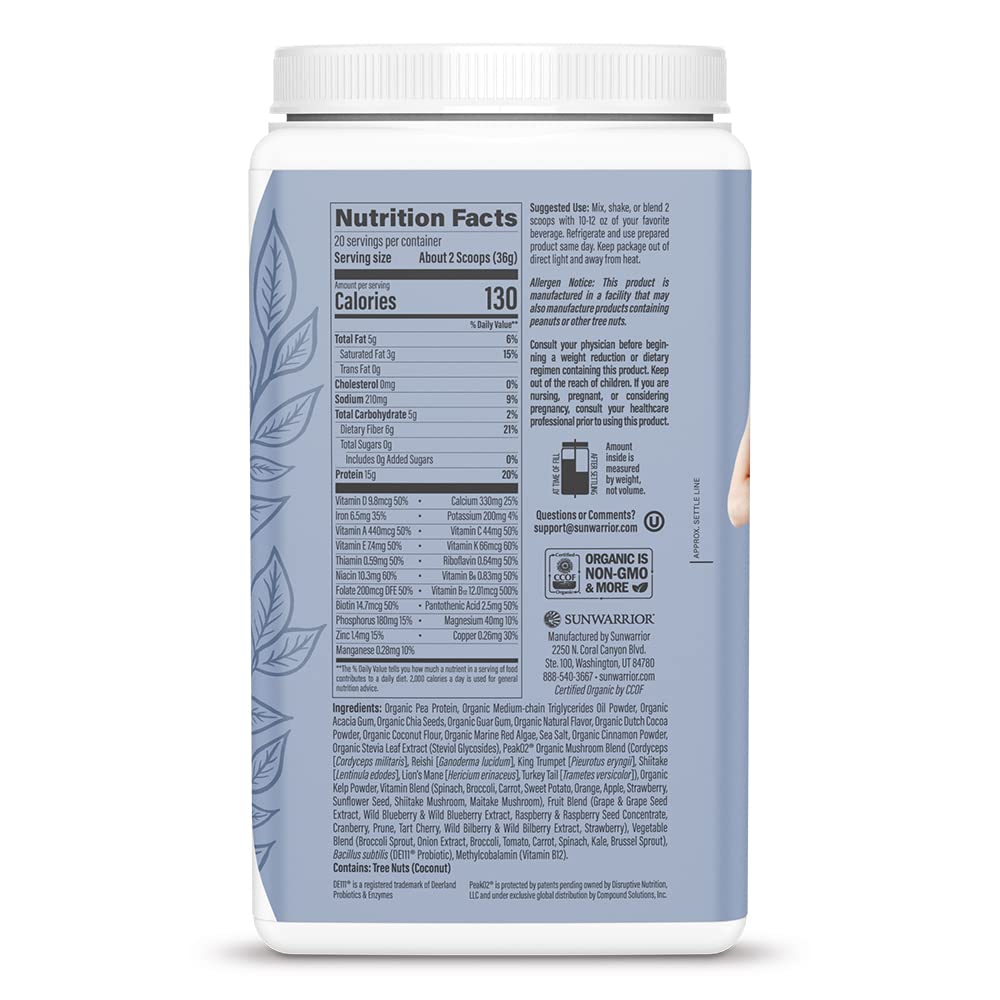 Sunwarrior Lean Superfood Shake blended into glass delivering smooth plant-based protein fueling workouts