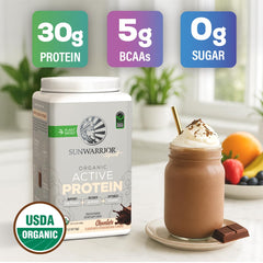 Ingredients include rice, pumpkin and pea protein blend