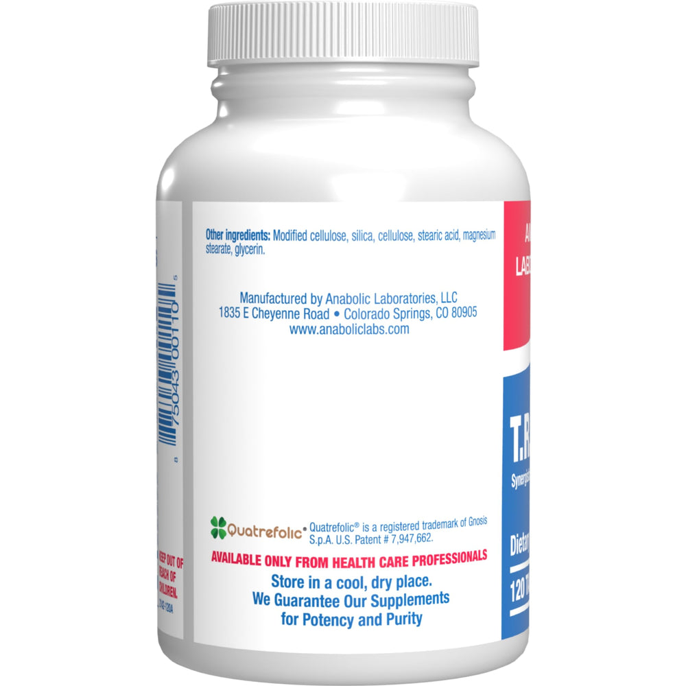 Label highlighting 8 B vitamins and methylfolate