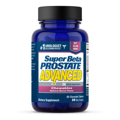 Front view of SUPER BETA PROSTATE Advanced Chewables bottle