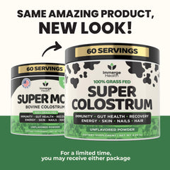 USA-made label on colostrum product bottle