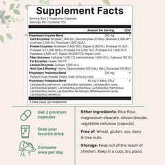 Close-up of 240 vegetarian capsules