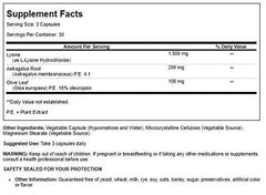 Close-up of Super Immune Plus Lysine 90 Vegicaps capsules