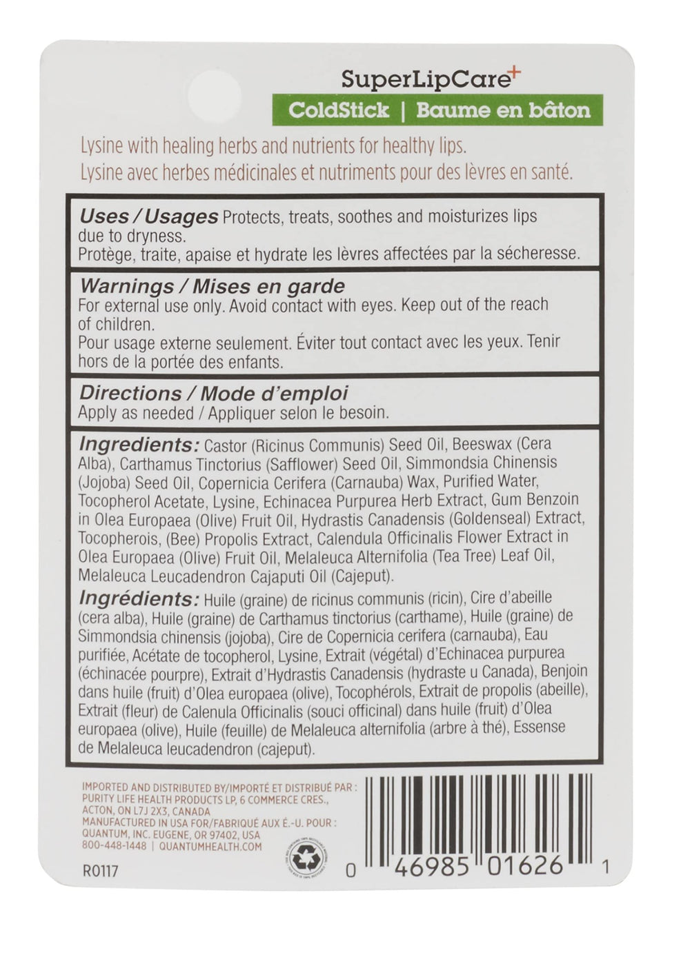 Coldstick being used outdoors with SPF21 protection