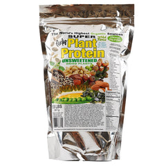 Super Plant Protein Unsweetened 681g bag with pine nuts, durian and prickly pear cactus