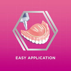 Application of Poligrip Original on dentures