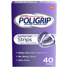 Product image showing Super Poligrip Strips 40 ct package