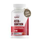 Front view of SUPER SUPPLEMENTS Astaxanthin 12mg bottle with 60 capsules