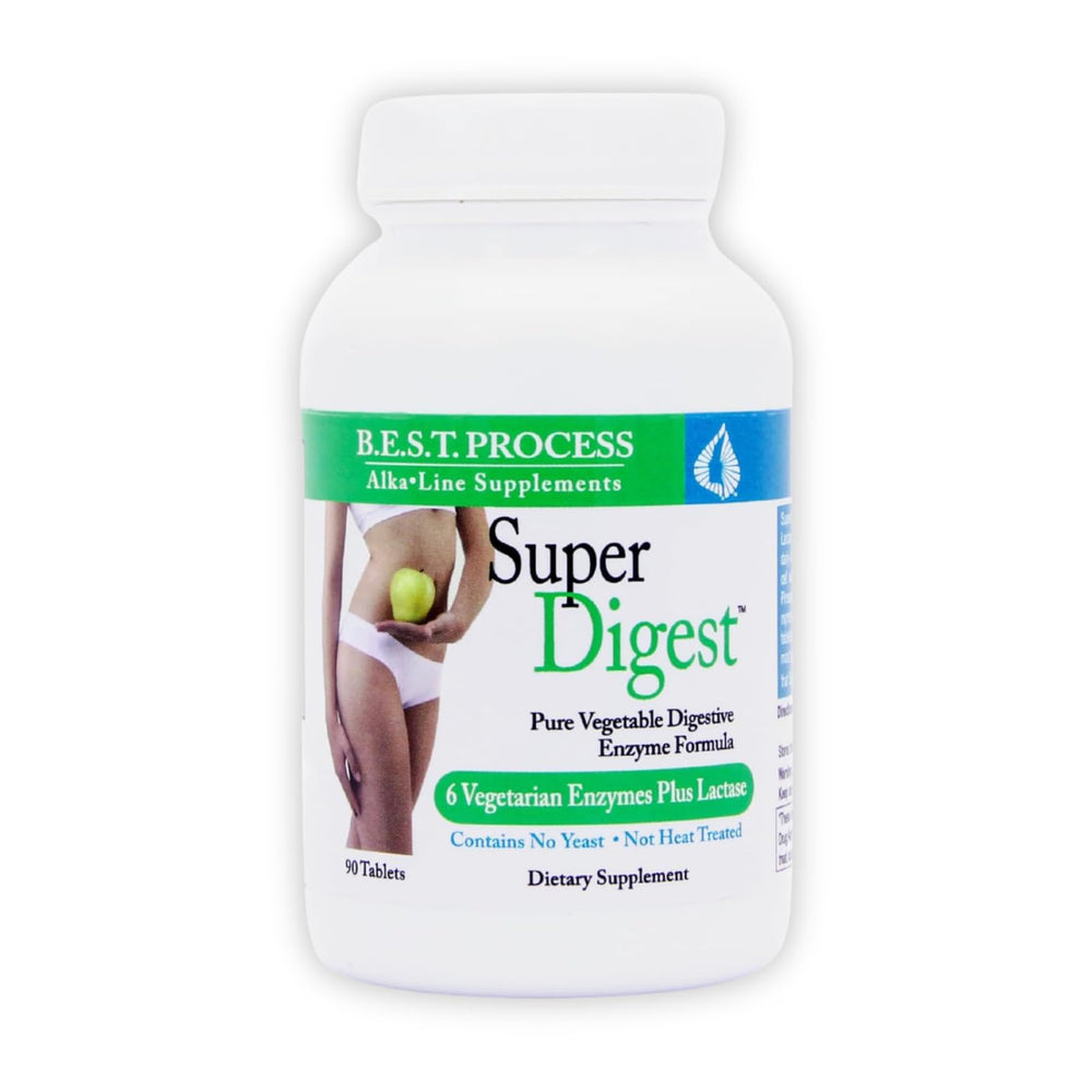 Morter HealthSystem SuperDigest bottle on a white background