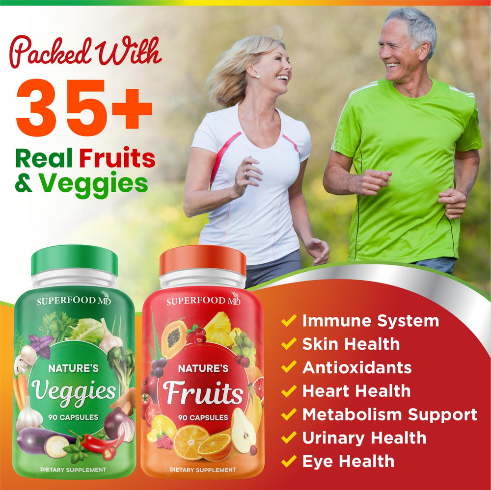 Product packaging for Superfood 180 Fruit & Veggie Capsules