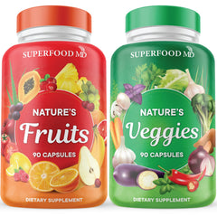 Front view of Superfood MD Fruits & Veggies Aloe Vera bottle