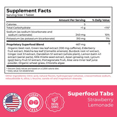 Superfood Tabs 30-tablet container—compact on-the-go wellness.