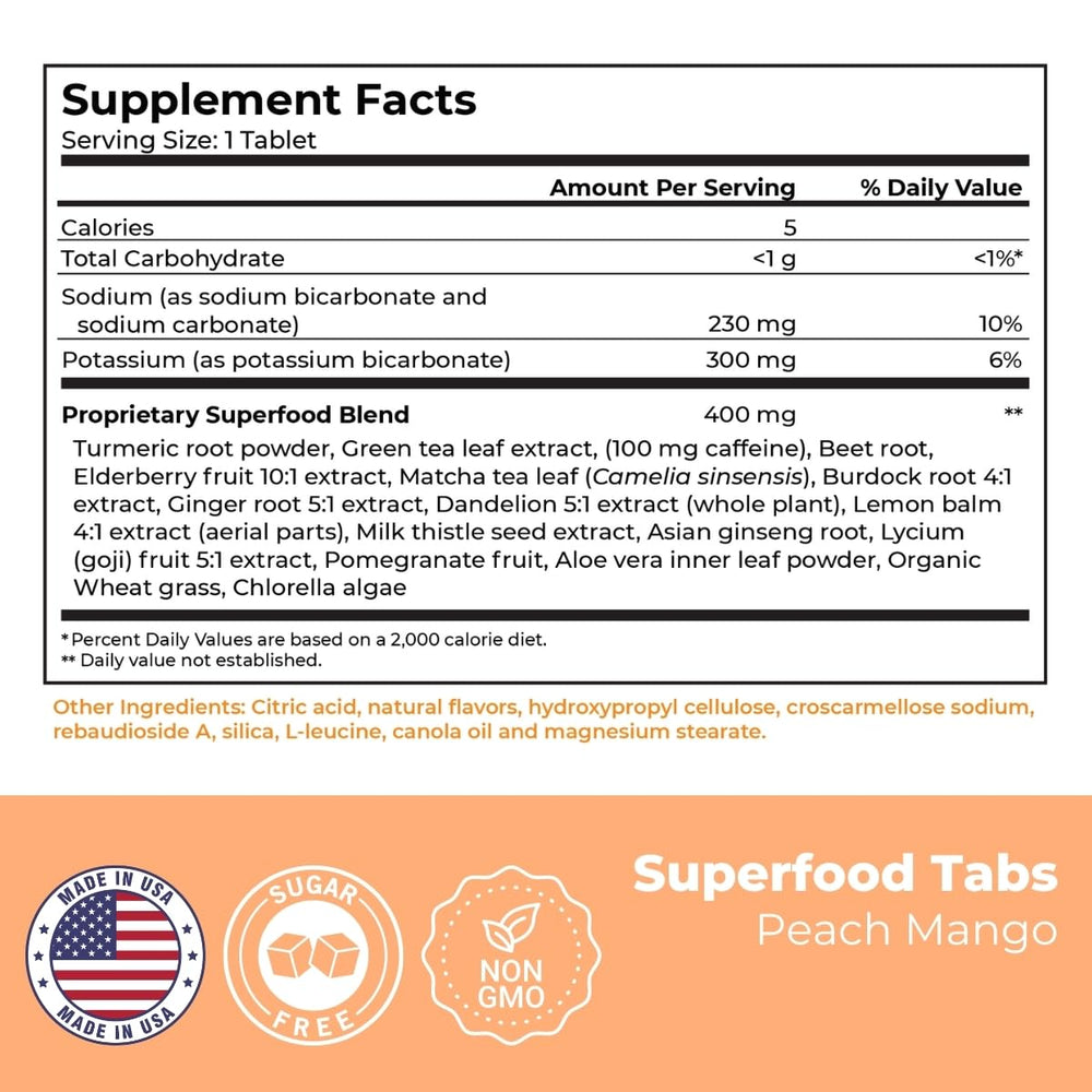 Superfood Tabs daily-use idea in cup demonstrates quick, tasty hydration