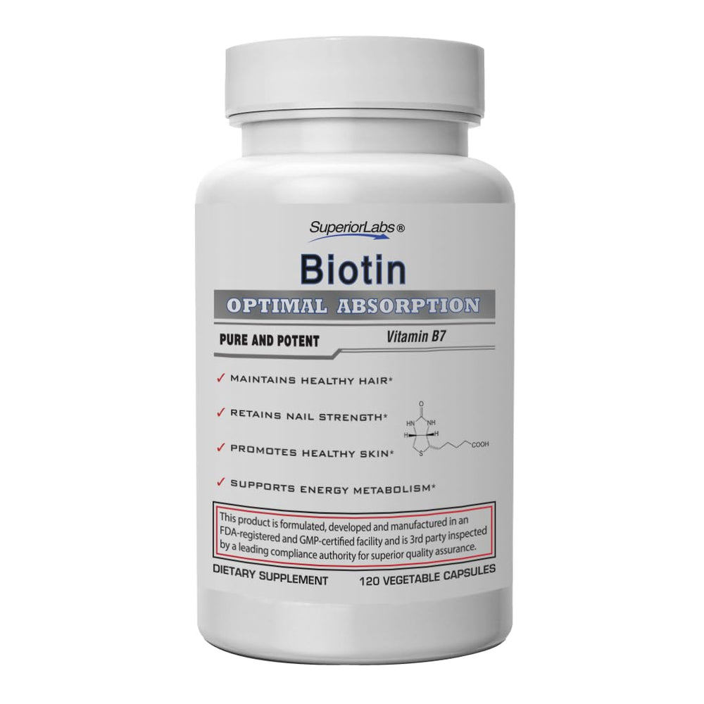 Product image: Superior Labs Biotin 5000 mcg, 120 veggie caps