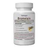 Bromelain 500mg supplement bottle with 120 vegan capsules