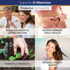 Vegan capsules packaging for D-Mannose supplement