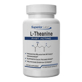 Bottle of Superior Labs L-Theanine 250 mg capsules