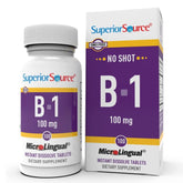Superior Source B-1 100 mg sublingual tablets - close-up