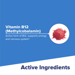 Quality assurance label on B-12 supplement packaging