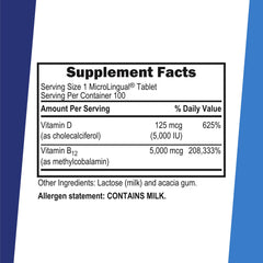 Close-up of methylcobalamin B-12 MicroLingual tablet