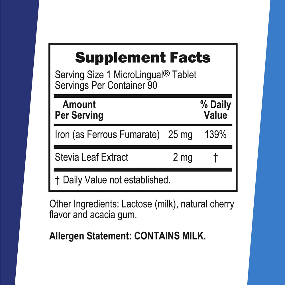 Just Women Iron 25 mg bottle and packaging