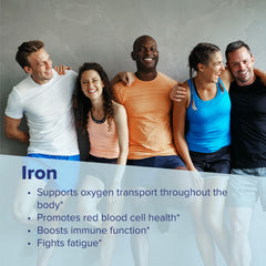 90-count bottle labeled Instant Dissolve iron supplement