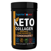 Keto Collagen Chocolate canister with label