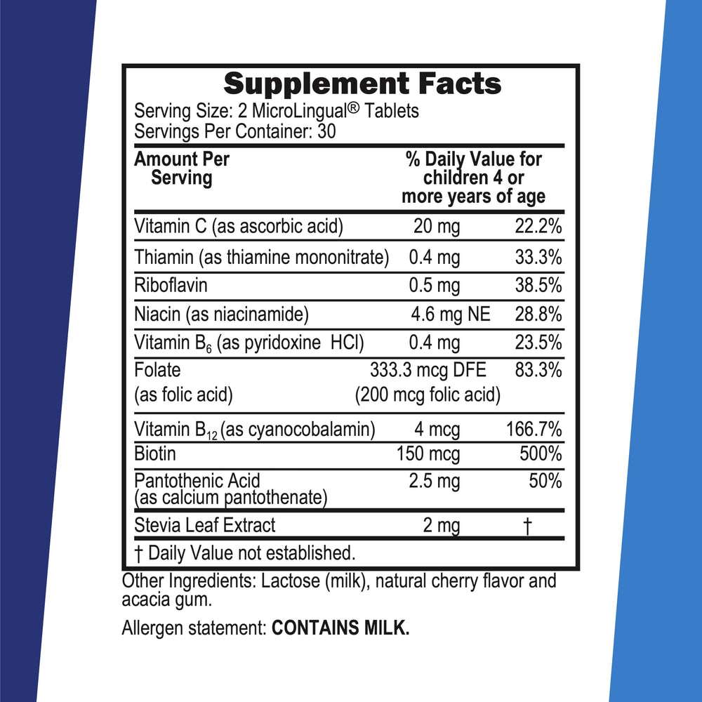Graphic highlighting B vitamins and Vitamin C for immune support