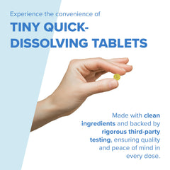Two methylfolate tablets highlighting 2,500 mcg dosage