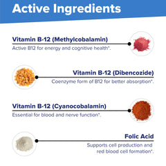 60-count bottle of NO SHOT Triple B-12 3,000 mcg