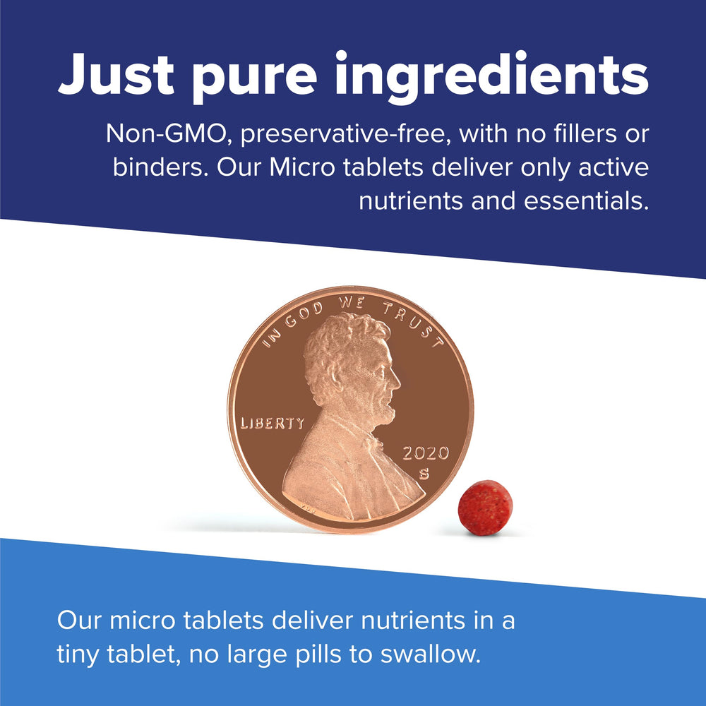 Non-GMO and clean ingredients labeling for Superior Source No Shot B12 B6 Folic Acid