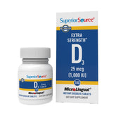 Product image: Superior Source Vitamin D3 1000 IU sublingual tablets.
