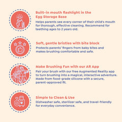 Built-in bite block for safer brushing
