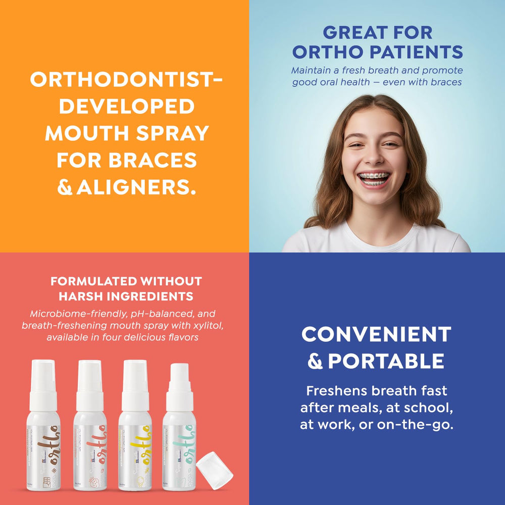 SuperMouth Ortho Mouth Spray Vanilla flavor for braces and aligners