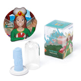 Close-up of SuperMouth Tooth Keri baby finger brush with soft silicone bristles
