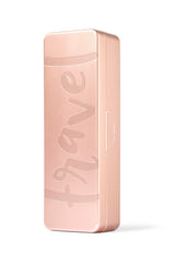 Open rose gold SuperMouth Ultim8 Travel SmartCase showing compartments for SmartBrush, toothpaste, and floss.