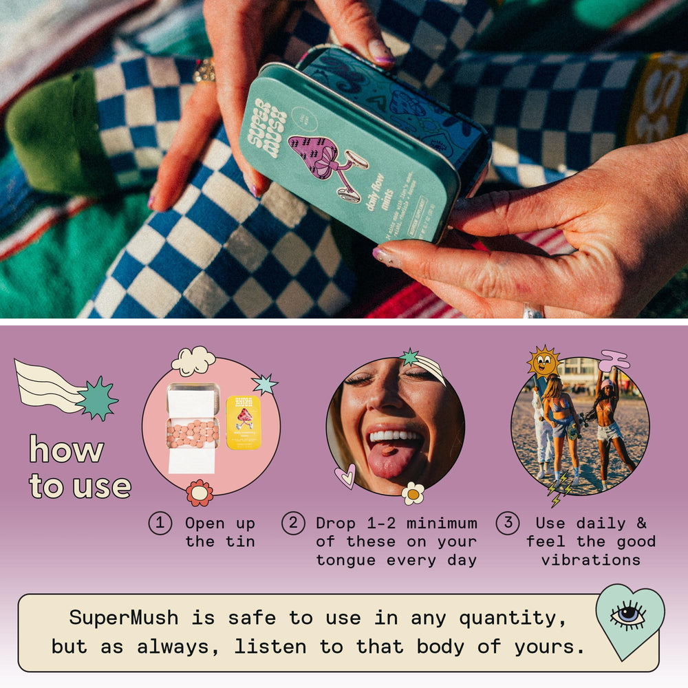 Mints being placed on the tongue for quick focus