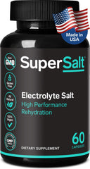 SuperSalt Keto Electrolyte Tablets bottle for daily hydration support.