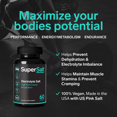 SuperSalt Keto Electrolyte Tablets in workout scene suggesting sustained energy.