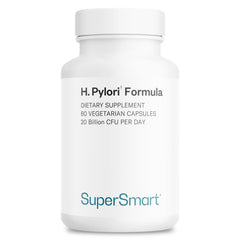Supersmart H. Pylori Formula bottle on white with 60 capsules